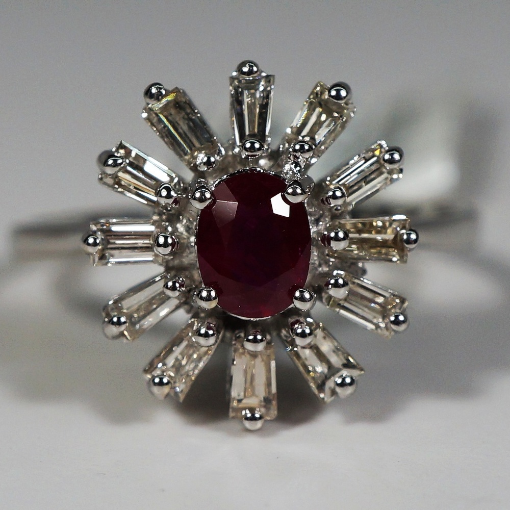 18KW gold Ruby & Diamond ring